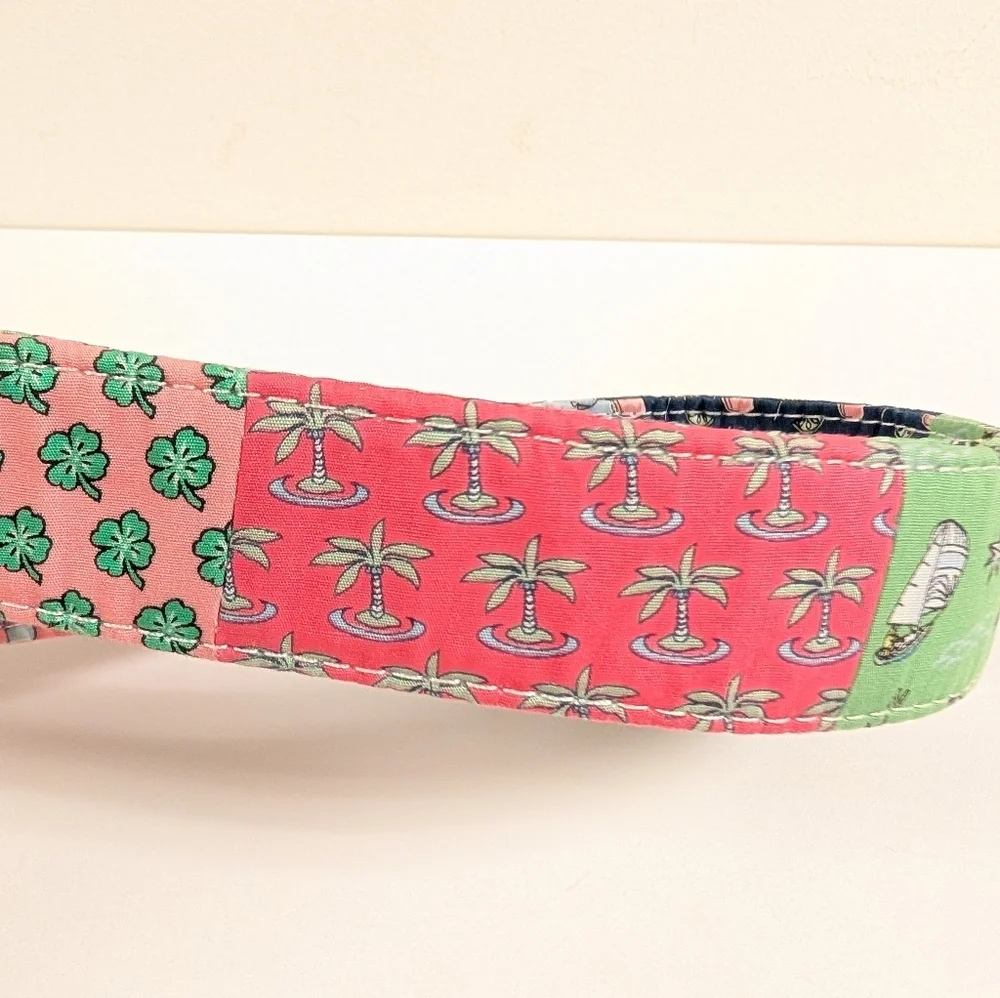 Vineyard Vines Patchwork Nautical D-Ring Belt Lobster Sailboat Cotton Size S